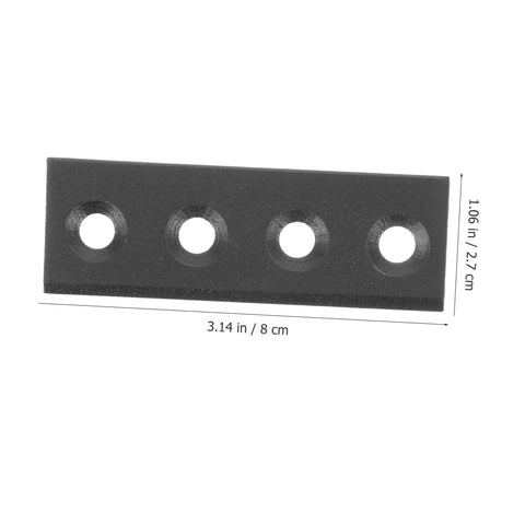 Replacement Track Connector And Flat Mending Plate For Barn Door Hardware Kit With Smooth Surface, steel plate with four holes