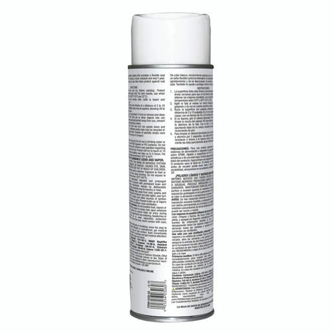 Side view of a 15 oz bottle of Waterproof Rubberized Sealant Spray For Fast Fixes That Seals Cracks Holes Leaks And Corrosion On Roofs.