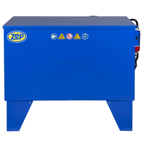 Badass Industrial Parts Washer With Triple Stage Filtration System Keeps Your Degreaser Crisp And Clean 16 Gauge Steel in blue finish.