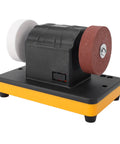 Pocreation Cordless Mini Bench Grinder, Versatile 20V Wheel Sander Polisher with dual grinding wheels for sharpening tools.