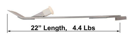 Heavy Duty 22 Inch Pull Bar and Pry Bar for Laminate Flooring Installation, built tough from high grade steel, side view