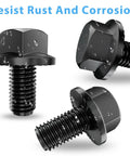 Beefed Up Torque Converter Bolt Kit For GM Transmissions Compatible With 4L60E 4L65E 4L70E 4L80E 700R4 200-4R 3L80 4T60E 4T65E M10 1.5x16 Flange Bolts Hardened For Chevy GM LS Vortec Auto Trans Parts black zinc-coated bolts