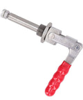 66.8mm Stroke 180 Degree Push Pull Toggle Clamp With Stainless Steel Body, 318 Kg Capacity, Red Plastic Handle, Side View