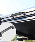 JiGiU 4-pack 4040 aluminum rectangular pull handles, black, 180mm hole distance, mounted on 40-series extrusions.