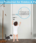 Built To Last Heavy Duty 2 Pack Barrel Bolt Latch Set, 3 Inch Sliding Lock in use on a door, thickened stainless steel, brushed finish