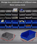30 Bin Wall Mounted Storage Rack for Screws Nuts Bolts and Small Hardware Parts Heavy Duty Garage Tool Organizer with Bright Multi Colored Bins