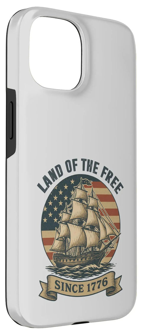 Patriotic Sailboat IPhone 15 Case For Fourth Of July With Red White Blue Fireworks Vibe And American Pride Design Slim Protective Shield Grippy Back Perfect For Independence Day And Everyday USA Spirit.