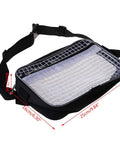 Straight Up Clear PVC Fanny Pack With Grid Pattern And Anti Static Build For Cleanroom Checks featuring adjustable strap and zippered pocket.