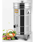Boss Level Commercial Salad Spinner, Stainless Steel Electric Greens Dryer With Double Layer Basket, 1400 Rpm Fast Spin and No Sweat Drying Cycle.