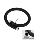 Turbo Oil Drain Line Kit For T3 T4 T04E T60 T61 T70 Turbos Stainless Steel Braided Oil Line close-up showing length and diameter