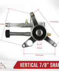 AR 2600 PSI Pressure Washer Pump Replacement Two Point Two GPM 7 8 Inch Shaft with dimensions and 3 bolt pattern