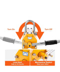 Heavy Duty Permanent Magnetic Lifter With Crazily High Two Thousand Kilogram Pulling Power For Gritty Steel Hauling Jobs On Site showing mechanical switch and limit bolt.