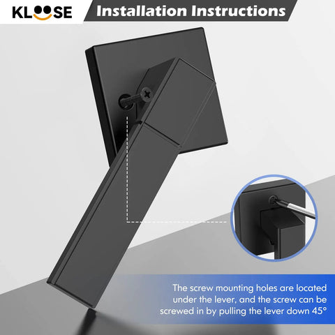 Installation of Matte Black Interior Door Handles Set Of 5 Non Locking Passage Knobs For Hallways And Closets Built Tough Zinc Alloy