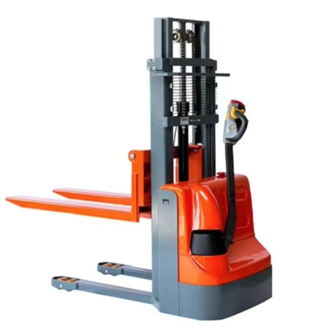 Heavy Duty Electric Walkie Stacker Pallet Jack Built Like A Beast For Smooth Warehouse Lifting And Quick Cargo Haulin Up To 1500kg side view