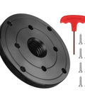 4 Inch Steel Wood Lathe Face Plate For Wood Turning With 1 Inch 8 TPI Spindle Fit And 8 Screw Mounting Holes Rust Resistant Blackened Finish