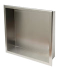 16 By 16 Inch Square Brushed Stainless Steel Bath Shower Niche Ready To Mount Fully Finished No Tile Work Clutter Free