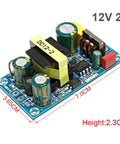 Heavy Duty Industrial AC DC Power Converter Converts 110 220 V Down To Smooth 12 V At 72 Watt Peak detailed view of circuit board.