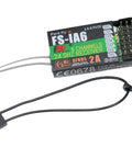 6 Channel RC Receiver With Dual Antennas PPM Output And IBus Port AFHDS2A 2.4GHz, black color with wire details
