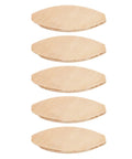 Five beech wood biscuits from 100Pcs Wood Joining Biscuits Set For Beech Wood Boards, DIY Pro Grade Splicing Tenons, 0 10 20 Sizes.