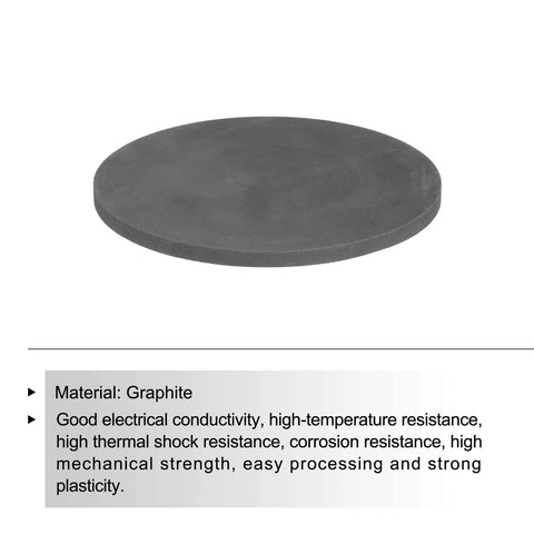 Graphite Block Disk Ingot For Melting And Electrolysis High Purity Graphite Plate Sheet 100x5mm, side view, showing structure and texture.