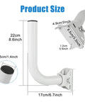 Universal Wireless Bridge Bracket Mount 2 Pack Pole And Wall Mount For Outdoor Antenna with dimensions, heavy-duty steel design.