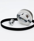 Solid 5-1 Timing Pulley Kit With 16T And 80Gears For Speed Reduction Using 2GT Belts And 6mm Width Double Flange Multi Bore Design For Smooth Machine Gear Up And Reliable Heavy Duty Performance, metal pulley and belt set