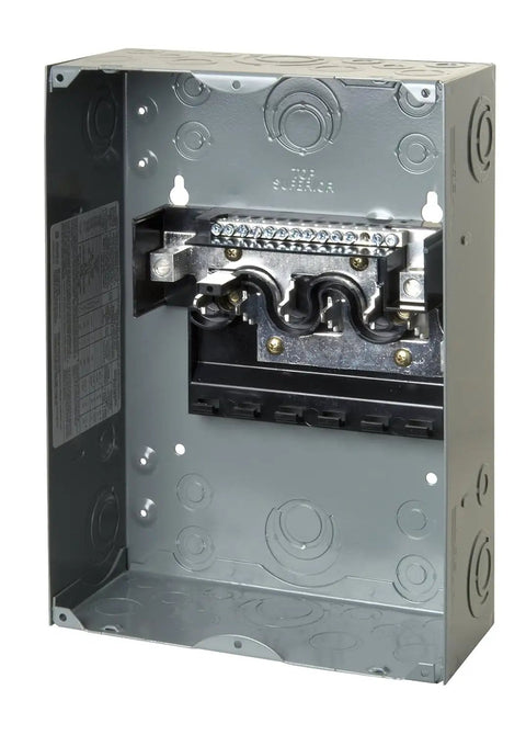 Homeline Load Center With Cover 100 Amp Indoor Electrical Panel For Home Wiring 6 Space 12 Circuit One Phase Service Entrance