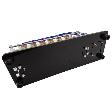 Base view of 12 Coil Version Motor Model V Shaped Electromagnet Engine DIY Tool For Educational Science Experiments Kit 5V With LED Lights