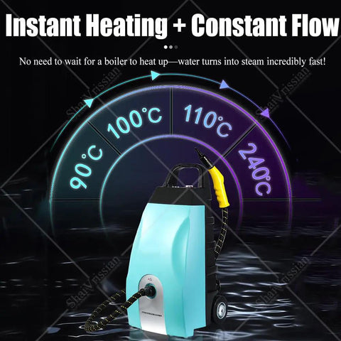 Top Shelf Heavy Duty Steam Cleaner Crushing Kitchen Grease Driveway Grime And Car Wax With Sweltering Hot Vapor and swap ready controls.