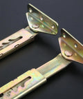 Beefy Sofa Lifting Hinge Set, Adjustable Angle Mount Connectors, Rust-Resistant Steel, 2 Piece showing gear positions.