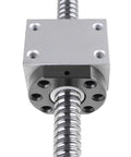Close-up of Ball Screw Kit 1605 with Machined Ends And Nut Housing, 1605 Ball Nut, BK BF12 End Supports for CNC Parts, 650mm Travel