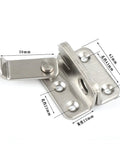 Stainless Steel Spring Latch Lock Bolt Door Gate Cabinet Furniture Hardware with dimensions of 50mm by 62mm, adjustable installation.