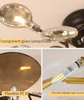 Modern Ceiling Fan Light With Glass Shades And Forty Two Decorative Heads Casting A Firefly Glow For Spaces That Totally Vibe With Tricolor High Brightness Led Lighting That Hits Different, showcasing flexible fan blades and glass lampshades.