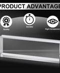 Clear Acrylic Display Block 2.5 X 8 X 1.125 Inch Blank Name Plate Cube For Wedding Props Photography Scrapbooking And Crafts Easy Text Customization Versatile Display Stand For Tables Desks And Studio Setups