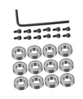 12 Piece Router Bit Bearing Replacement Accessory Kit With Top Mounted Ball Bearings For Router Bits, Double Shielded Design