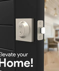 Heavy Duty Square Deadbolt Lock For Left Or Right Handed Doors In Brushed Nickel Finish Secure Durable Bolt Focus.