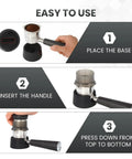 Step-by-step guide using Non Slip Silicone Coffee Tamper Base With Portafilter Holder For Luxe Cafe ES601 ES701.