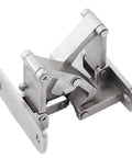 Heavy Duty Invisible Door Hinge With Smooth 180 Degree Swing Made From Badass 304 Stainless Steel Supports Up To 200KG show close-up angle.