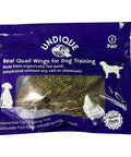 Dehydrated Quail Wings For Dog Training, 2 Pairs, Real Nutritious Treats From Quails Raised Organic Diet packaging