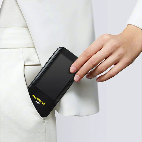Smart Digital Multimeter With Color LCD Display 6000 Counts tucked into pocket, showcasing portability and design.