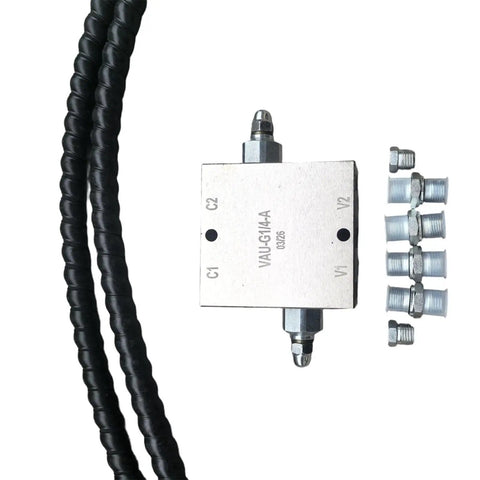 Hydraulic Pump Spare Kit With Cushion Valve For Mini Excavator, Fully Assembled And Ready To Install, includes hoses and threads