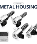 Left And Right Vvt Solenoid Camshaft Position Actuator For 3 5L V6 Engine, metal housing, plug and play replacement, set of 4