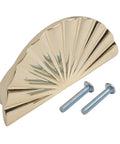 Gold Semicircular Cabinet Handle For Wardrobe, Drawer And Door Zinc Alloy Pull Knob with mounting screws