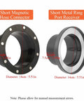 Tooloflife 8 Magnet Vacuum Hose Coupler With Short Magnetic Connector And Metal Ring Receiver for table saws, height 7.5cm, diameter 14cm.