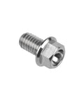 Titanium M6 flange bolt with hex head, 10mm length