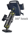 Go To 1 Inch Ball Phone Mount with aluminum arm, dual ball joint, 360-degree rotation for RAM B size system, phone holder focused view.