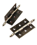 Rotating Concealed Door Hinge Set 2 Pack 55mm By 39mm Antique Bronze Cabinet Cupboard Drawer Hinges With 6 Holes