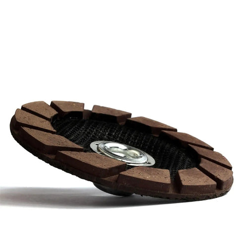 5 Inch Diamond Dry Grinding Wheel With Ceramic Bond Cup Edge Polishing Disc For Angles Grinders Super Clean Concrete And Epoxy Floor Buffing, side view showing the cup design.