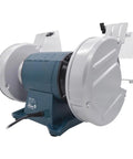 Heavy Lifter Dual Wheel Bench Grinder With Rock Solid Stability For Deburring Sharpening Steel And Aluminum Shop Grade Vertical Tool With 600 Watt Motor showing dual wheels and adjustable supports.