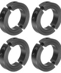 4 Pack Double Split Clamp On Shaft Collar For One And A Half Inch Shaft, Two Piece Clamping Collar, Grade 45 Steel With Black Oxide